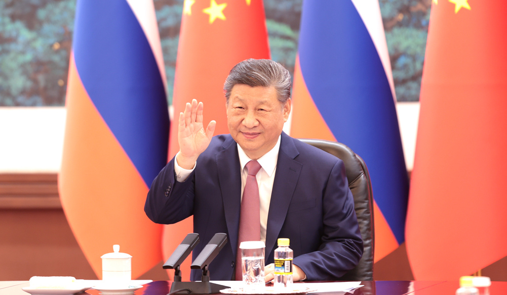 習(xí)近平同俄羅斯總統(tǒng)普京舉行視頻會(huì)晤