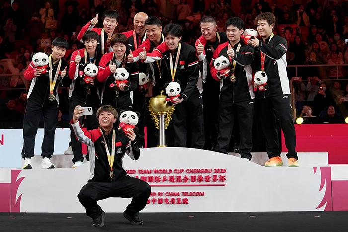 國際乒聯(lián)混團(tuán)世界杯：中國隊?wèi)?zhàn)勝日本隊奪冠